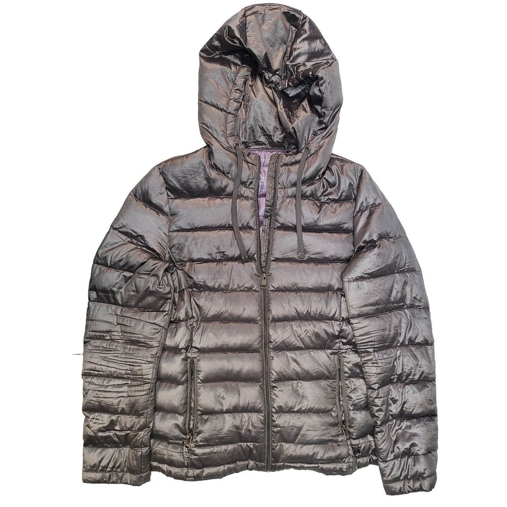 Andrew Marc Packable Lightweight Down Puffer Jacket Coat Hooded M/M Womens